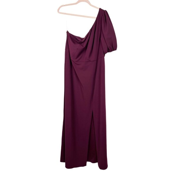 NWT SACHIN + BABI Nadia Gown in Deep Wine One-Shoulder Maxi Dress Long Column - Picture 7 of 14